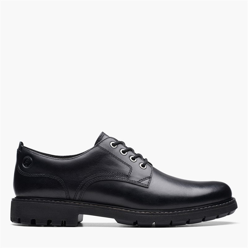 Clarks Heren Batcombe Veterschoenen Black Leather