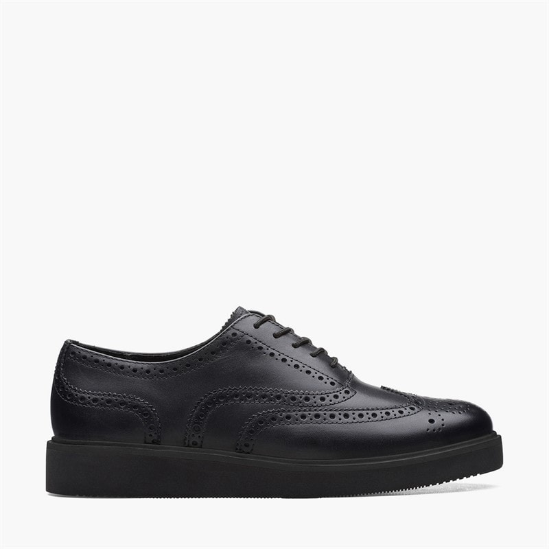 Clarks Chaussures Glickly Brogue 2 Femme Black Leather