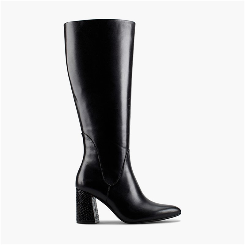 Clarks Bottes Hautes Laina 85 Femme Black Combi Leather