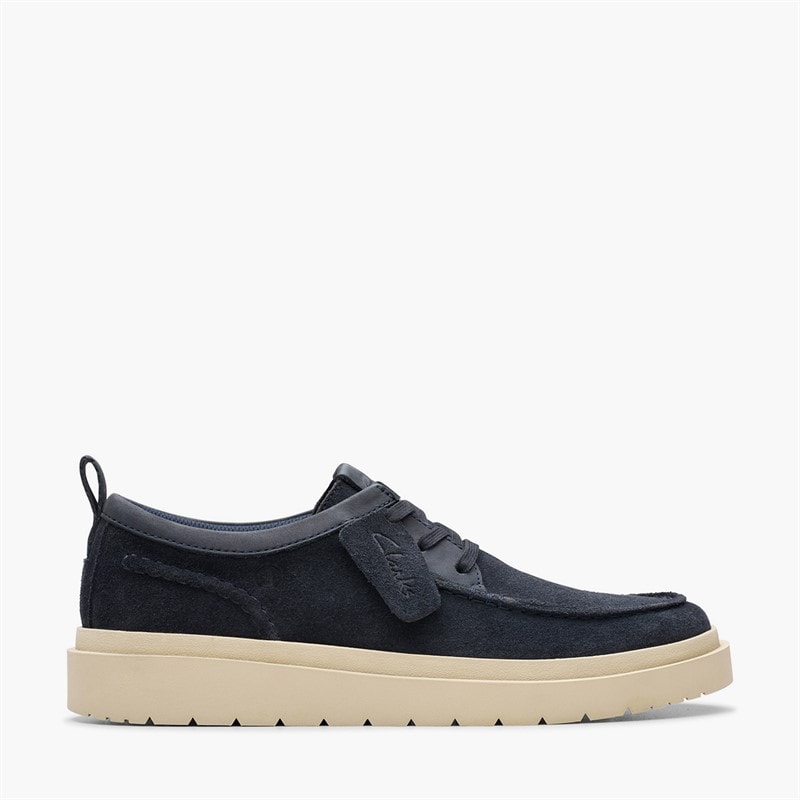 Clarks Herren Polden Moc Schuhe Navy Suede
