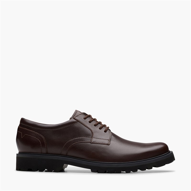 Clarks Chaussures à Lacets Homme Berwick Brown Leather