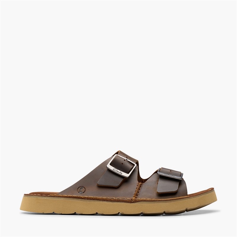 Clarks Sandales Homme Solsbury à Double Bride Beeswax Leather