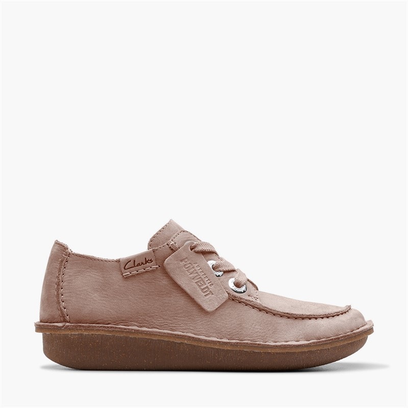 Clarks Damen Lustige Traum Schnürschuhe Light Pink Suede