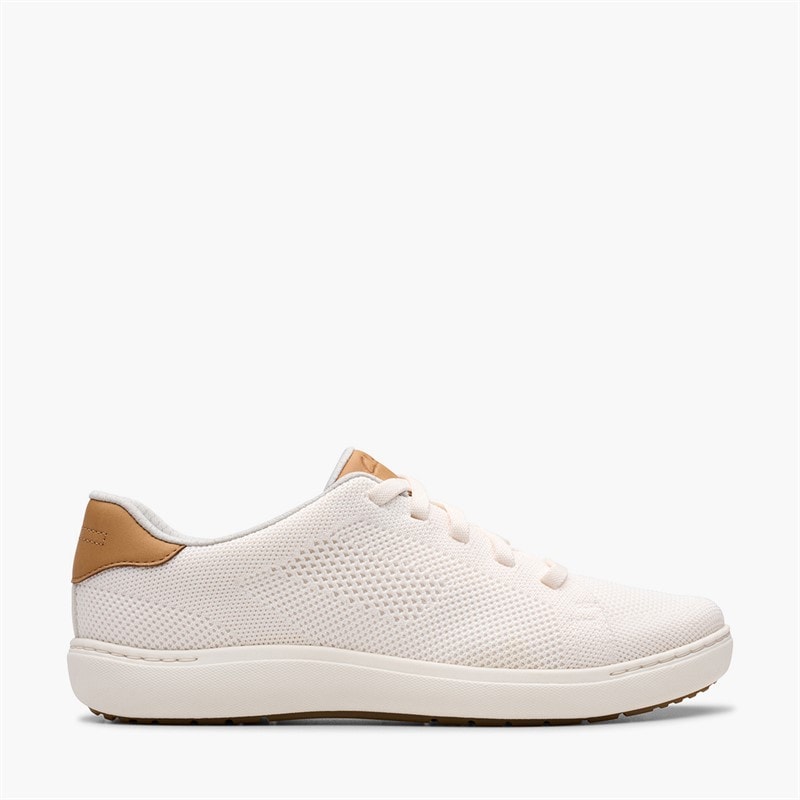 Clarks Damen Nalle Walk Sportschuhe White Knit