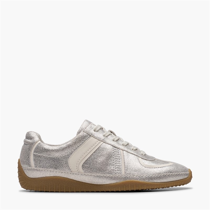 Clarks Dames Meridor Lage Profiel Sneakers Metallic Combi