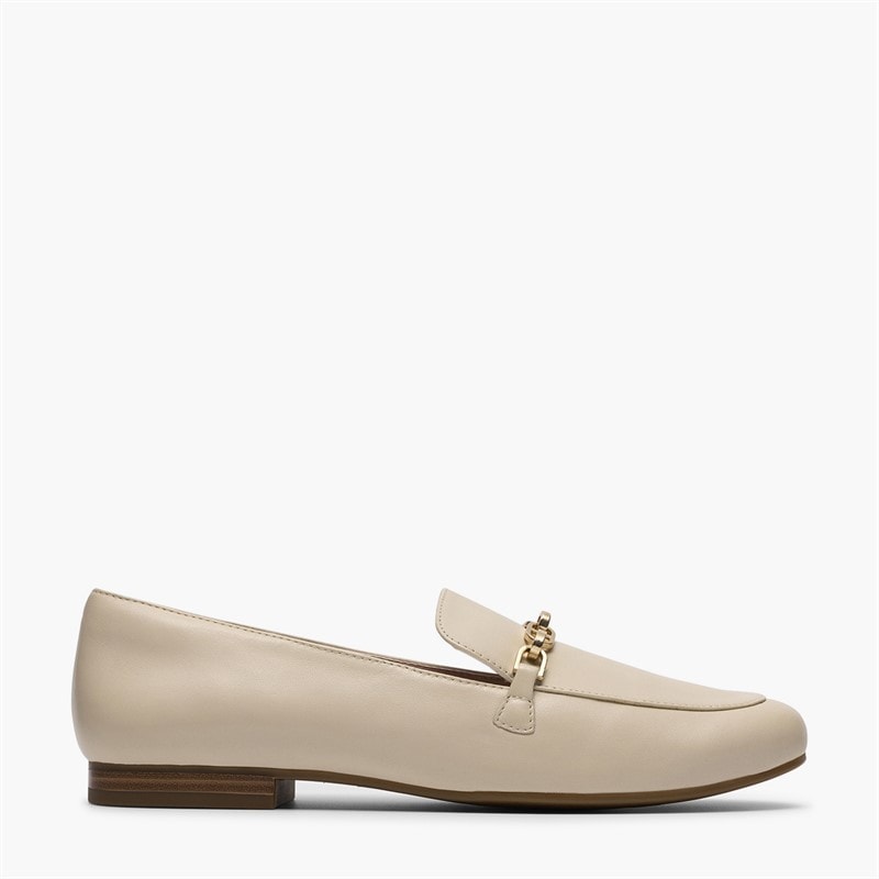 Clarks Tamna Iris Loafers Femme White Leather