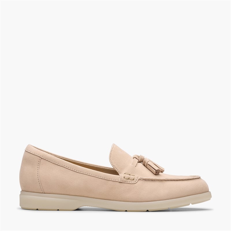Clarks Damen Narini Edge Loafers Sand Suede