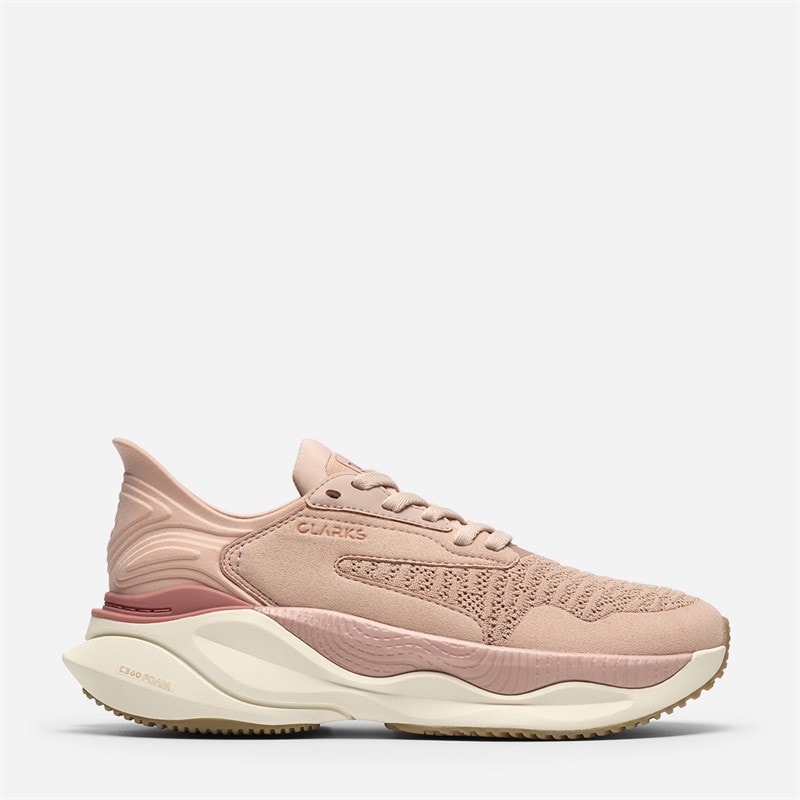 Clarks Femme Pace Baskets Pink Combi
