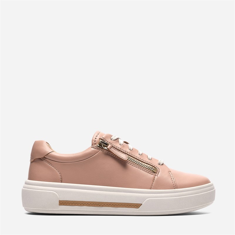 Clarks Trainers zippées Hollyrose Femme Light Pink Leather