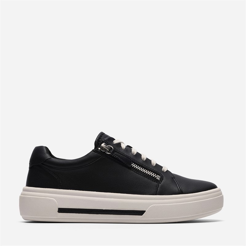 Clarks Trainers zippées Hollyrose Femme Black Leather
