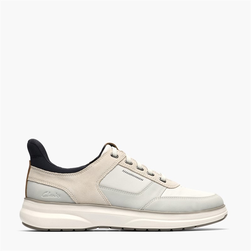 Clarks Homme Mullan Eay Baskets White Combi