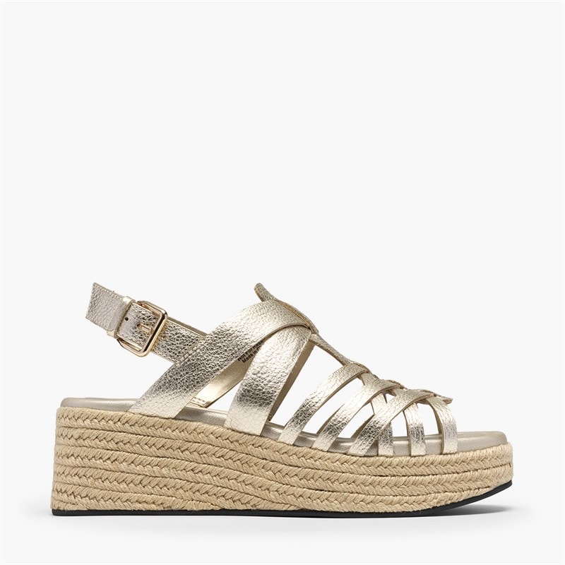 Clarks Sandales à brides Tessiah Femme Gold Leather