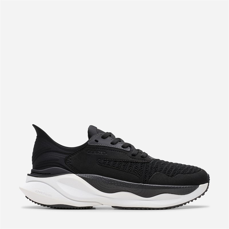 Clarks Damen Pace Trainer Schwarz/Weiß