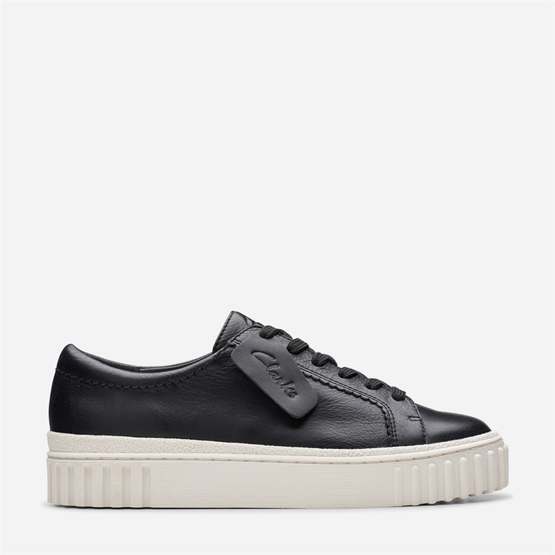 Clarks Baskets Mayhill Walk Femme Black Leather