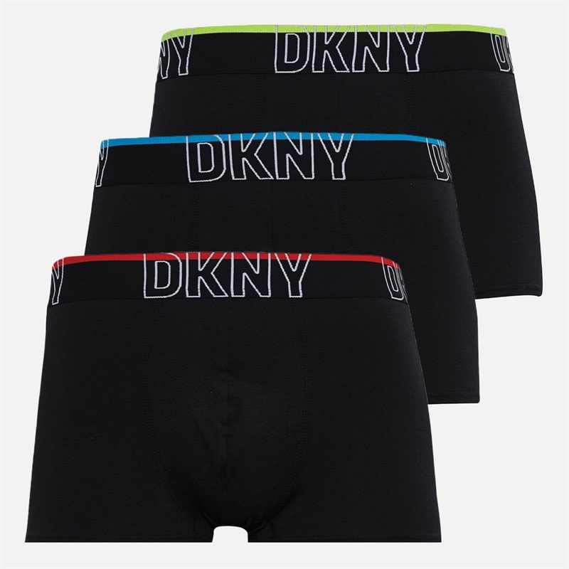 DKNY Heren Chico Drie Pack Boxer Trunks Zwart