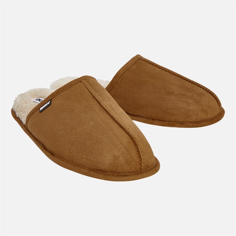 DKNY Heren Castor Muil Pantoffels Bruin/Zwart