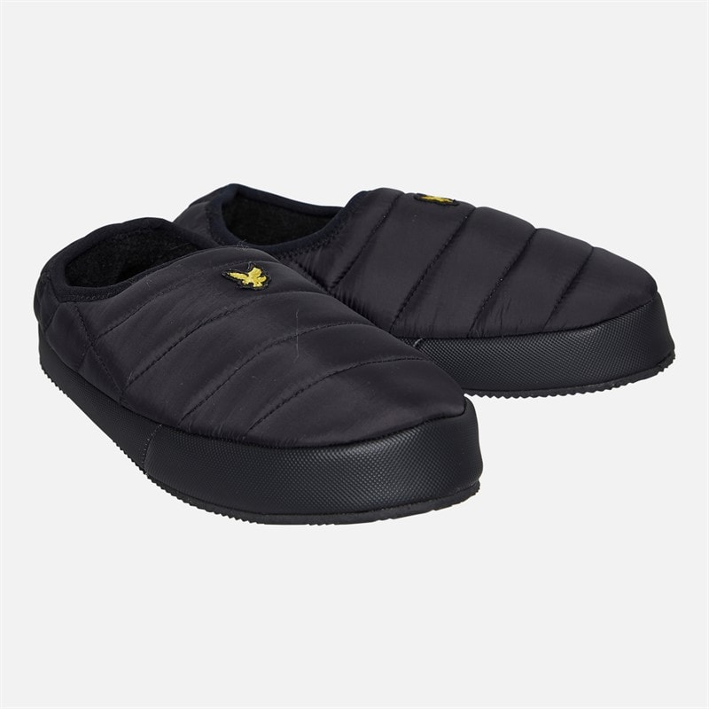 Lyle And Scott Vintage Heren Constantine Gewatteerde Pantoffels Zwart