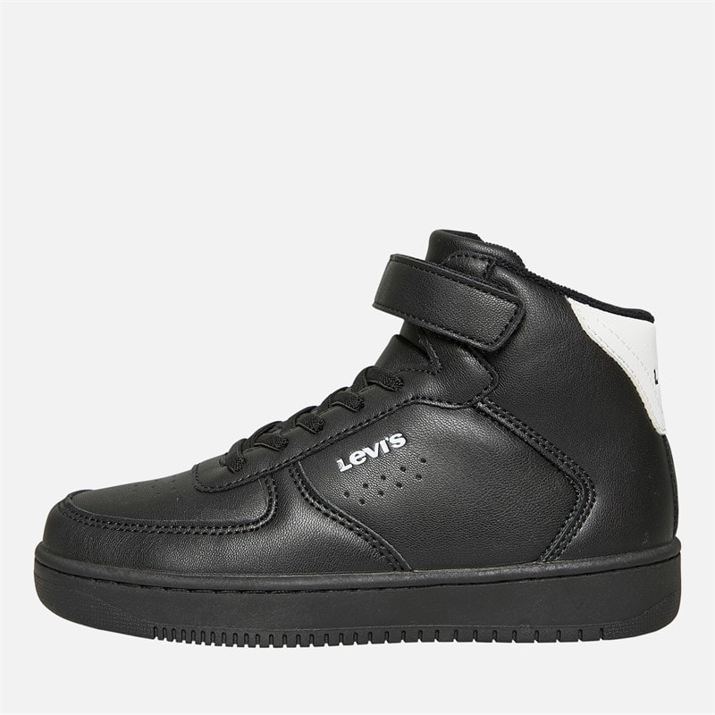 Levi's Kinderen Nieuw Union Hi Top Sneakers Zwart Wit 0008