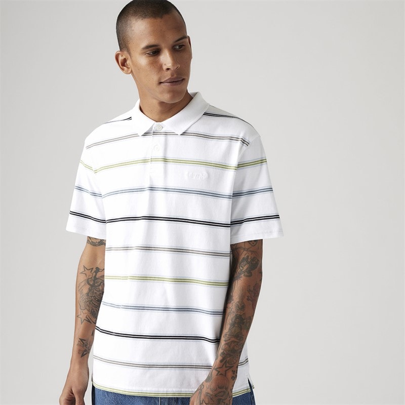 Levi's Polo Homme Authentique Rowan Stripe Bright White