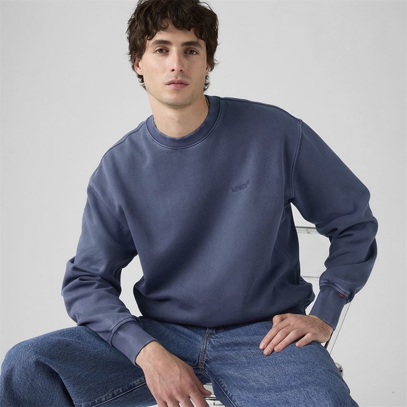 Levi's Bluza z okrągłym dekoltem dla niego kolor Sargasso Sea Garment Dye