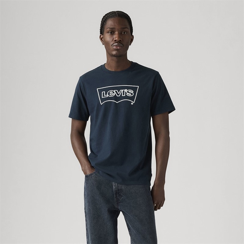 Levi's Herren Grafik Rundhals T Shirt Seilblau