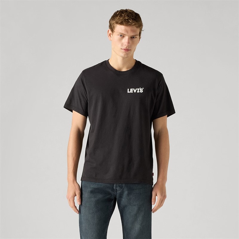 Levi's Herren T Shirt Lockerer Schnitt Kaviar