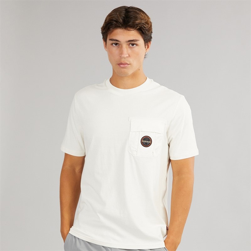 Napapijri Heren Linton T-shirt wit Whisper