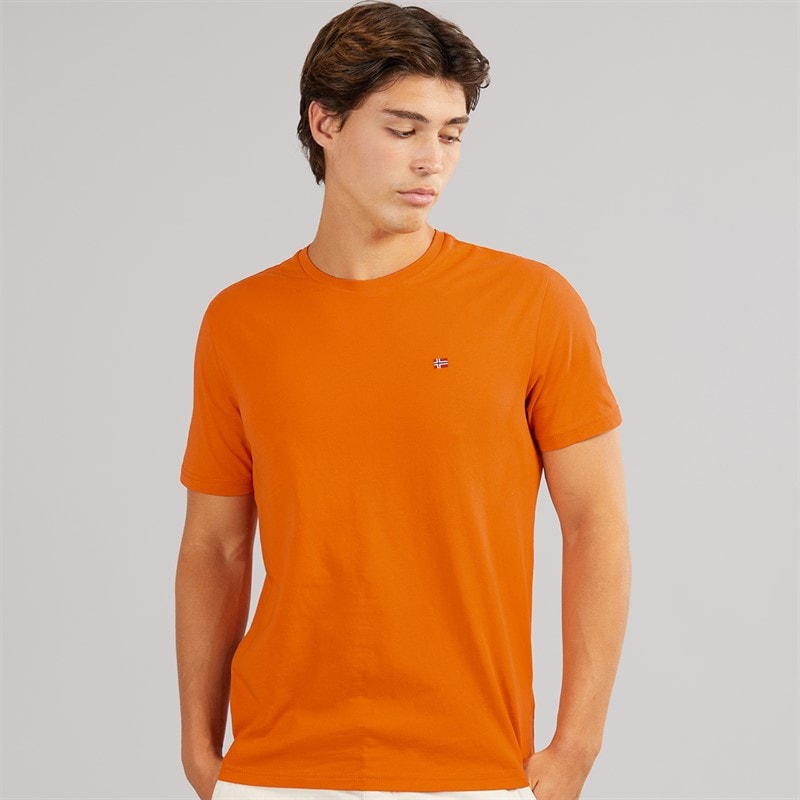Napapijri Heren Salis T-shirt Orange Pumpkin