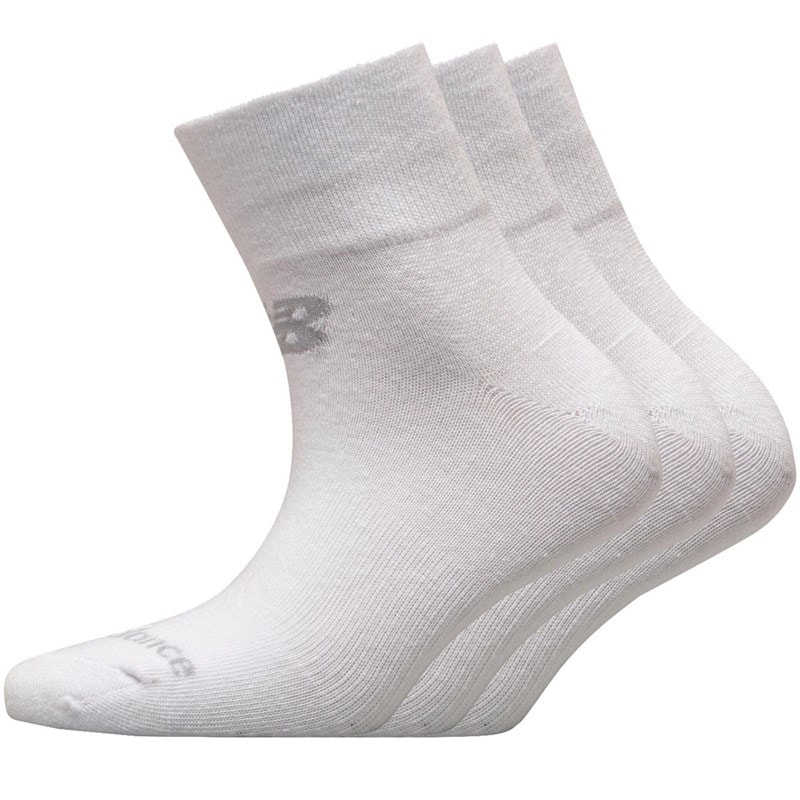 New Balance lot de 3 chaussettes courtes blanches