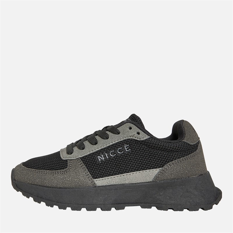 NICCE Baskets Dalston Noir/Gris Garçon Junior