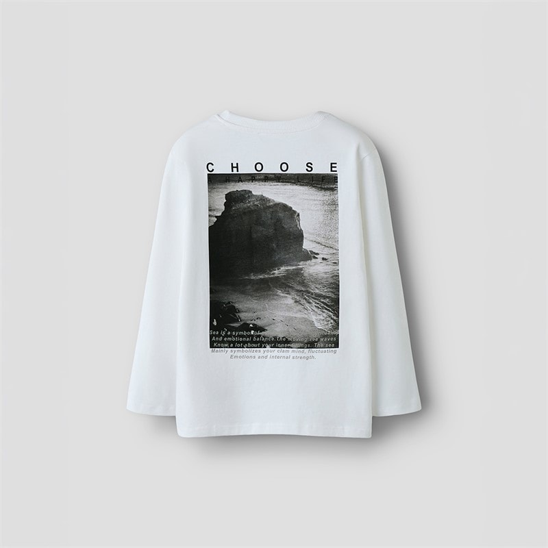Name It Jongens Nestor Lange Mouw T-shirt Bright White