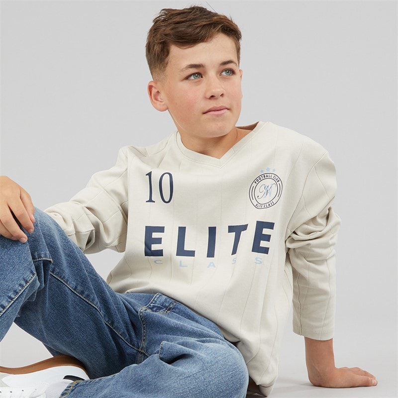 Name It Jongens Titan Lange Mouwen T-shirt Moonbeam