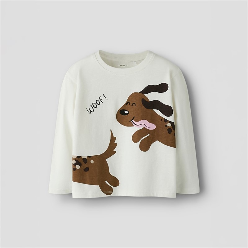 Name It Meisjes Velda Lange Mouwen T-Shirt Cloud Dancer