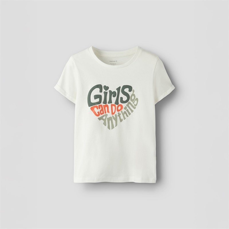 Name It Meisjes Baria T-shirt Cloud Dancer