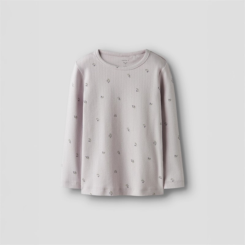 Name It Meisjes Bessen Lange Mouw T-shirt Lilac Marble