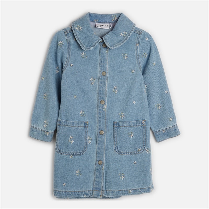Name It Meisjes Piper Denim Jurk Light Blue Denim