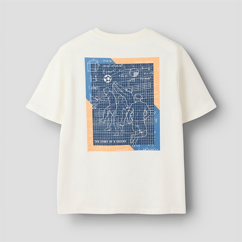 Name It Junge Himas Fußball T Shirt Cloud Dancer