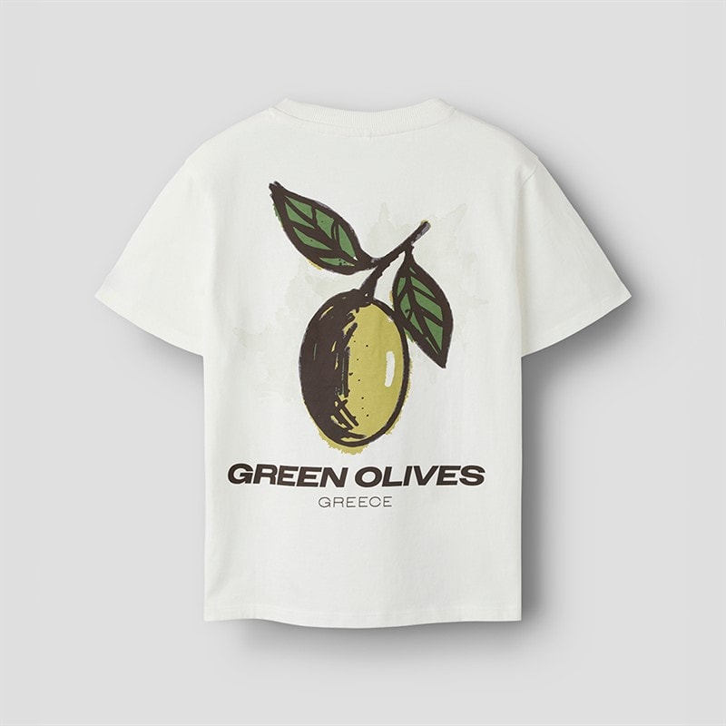 Name It T-shirt Garçon vert olive Halman Cloud Dancer/Olive