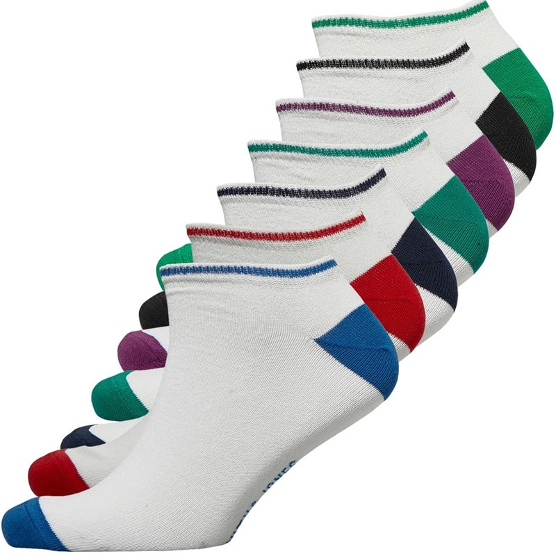 Smith And Jones Heren Osric Seven Pack Trainer Liner Sneakersokken Wit