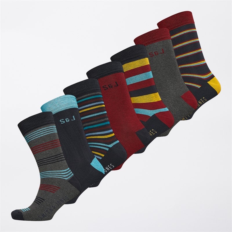 Smith And Jones Chaussettes Habillées Lillard lot de Sept Homme Assorties