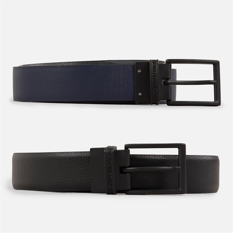 French Connection Ceinture réversible Homme Noir/Marine