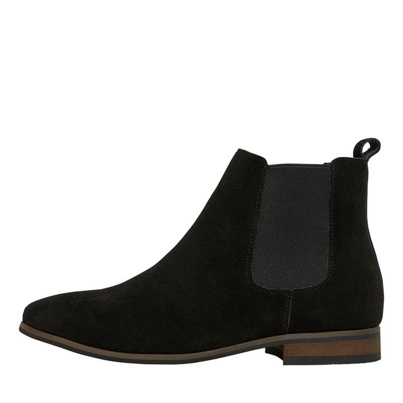 French Connection Heren Suede Chelsea Enkellaarzen Zwart