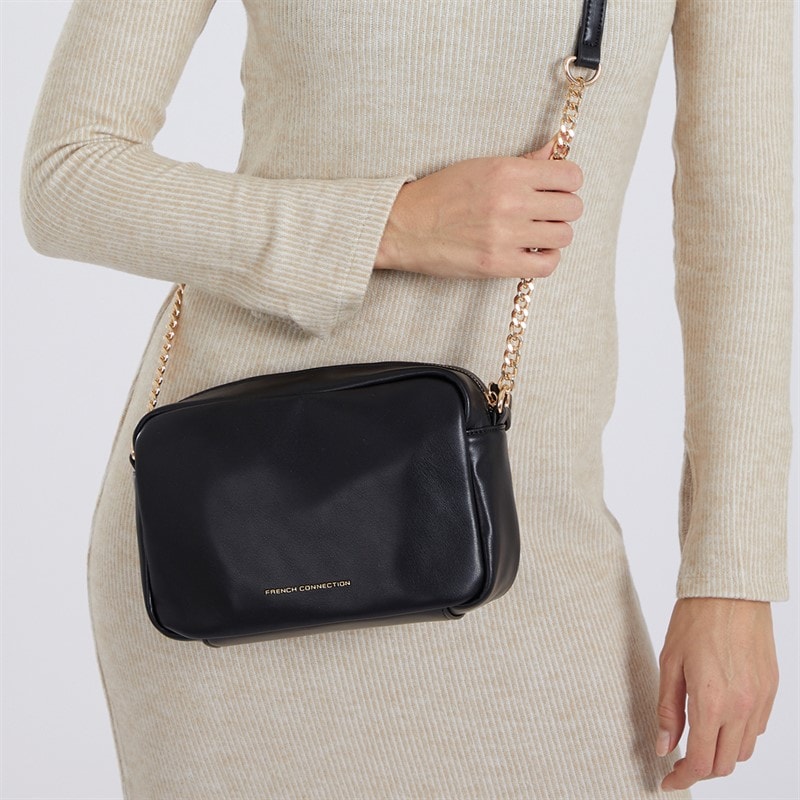 French Connection Sac bandoulière matelassé Noir femme