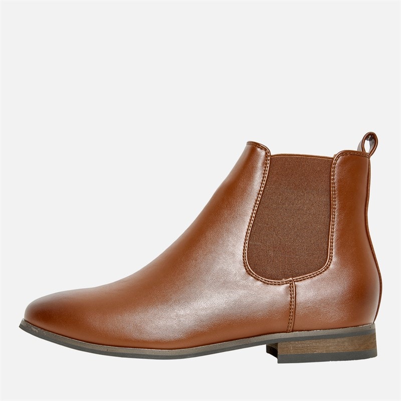 French Connection Heren French Connections PU Chelsea Boots Tan