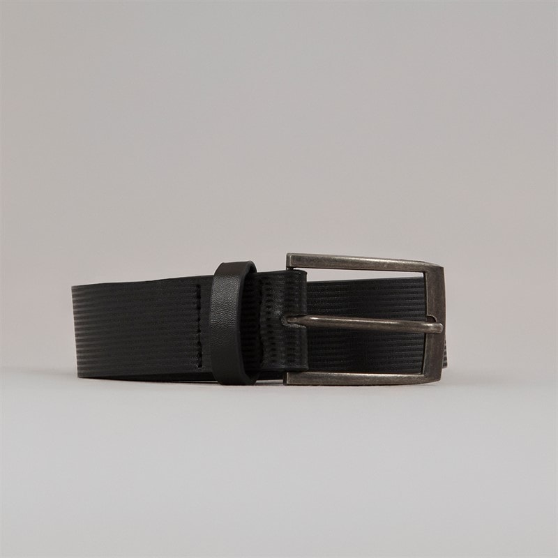 French Connection Ceinture décontractée homme, lignes parallèles, Noir
