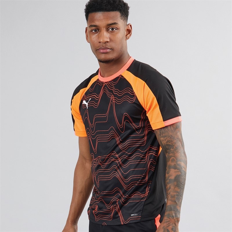 Puma Heren IndividualLIGA Graphic Sports Performance Tops Zwart
