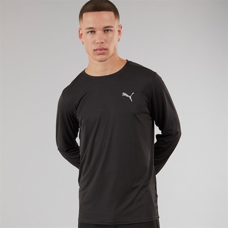 Puma Heren Run Favorite Lange Mouwen Hardloop Top Puma Zwart