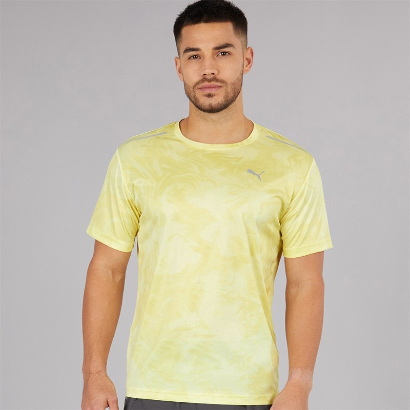 Puma Haut d'entraînement Homme Train All Day imprimé marbre Gold Moon