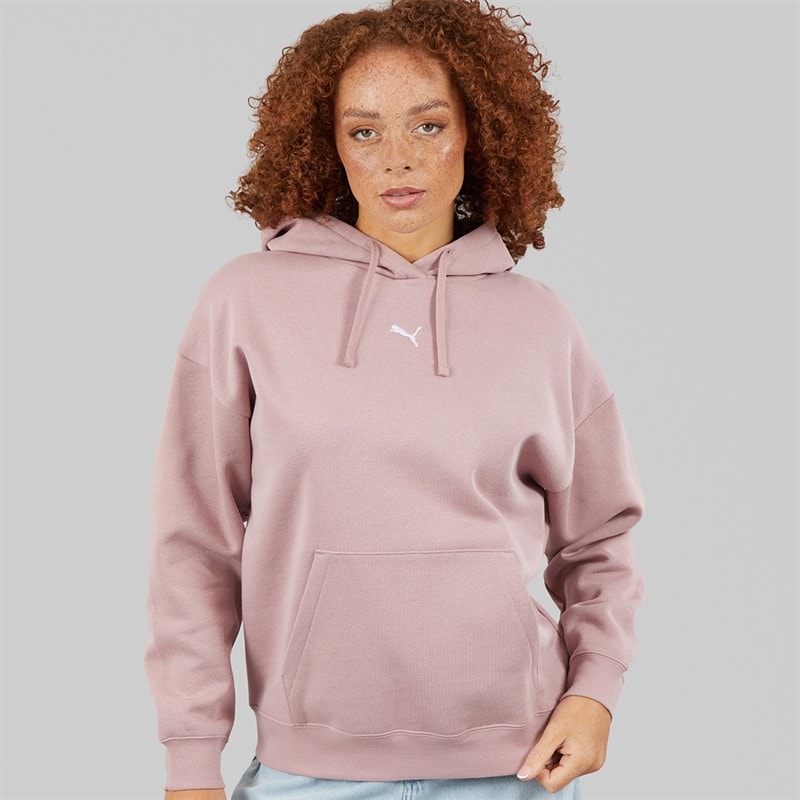 Puma Bluza z kapturem oversize dla niej kolor Plum Haze