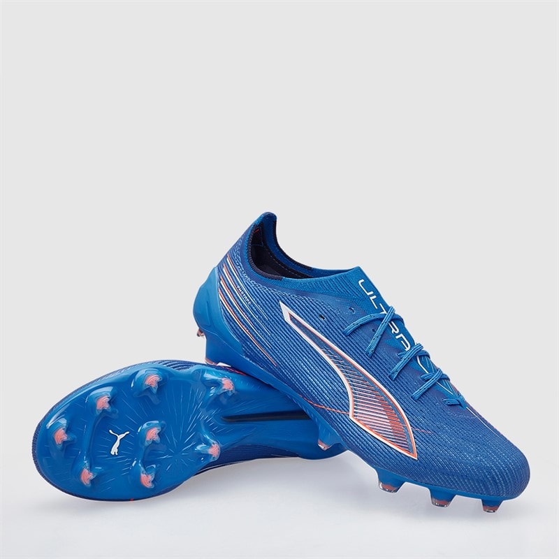Puma Heren Ultra 6 Ultimate FG Stevige Ondergrond Voetbalschoenen Ultra Blue/Wit/Glowing Red